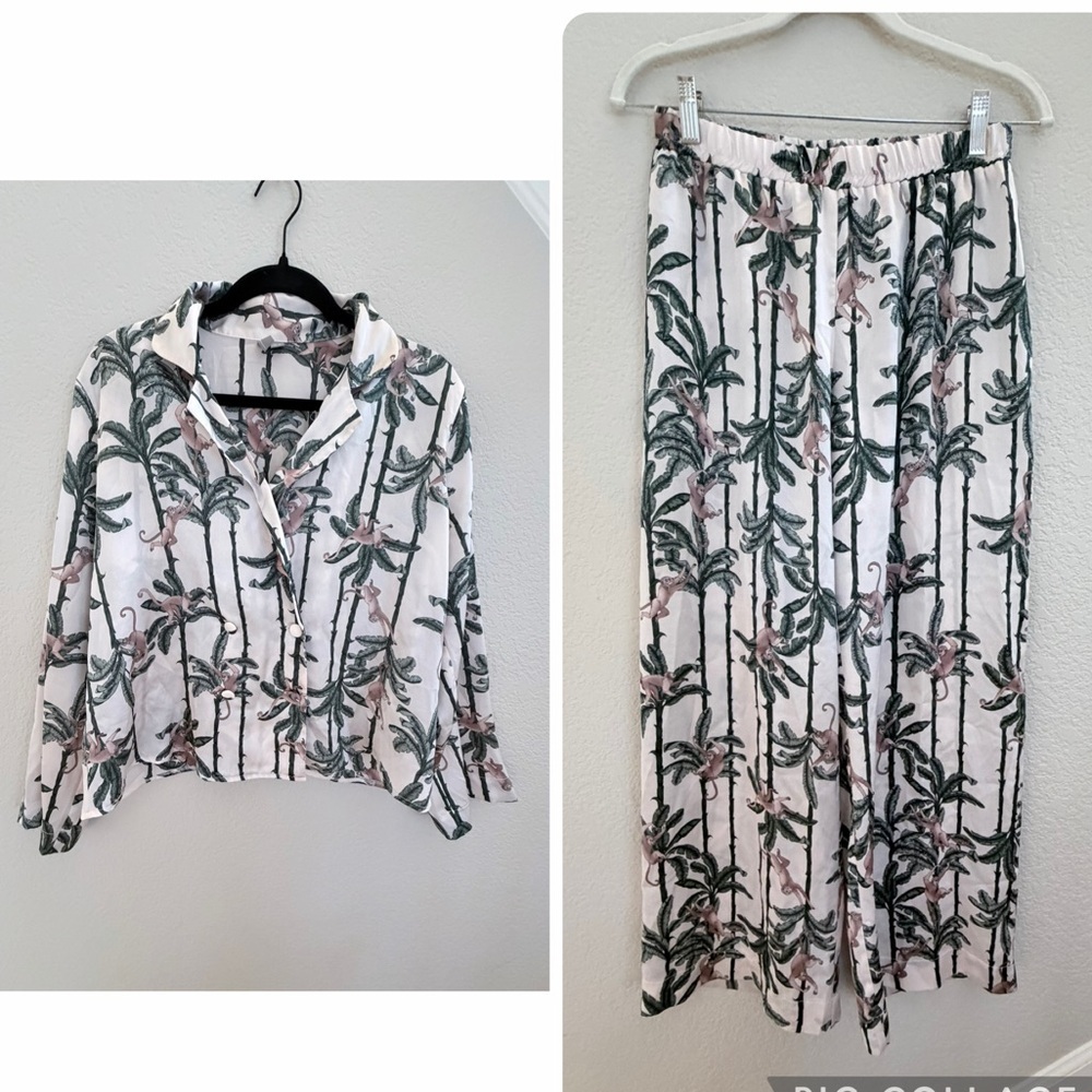 ASOS monkey print pajama set